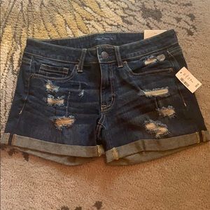 Aeropostale Ripped Jean Shorts